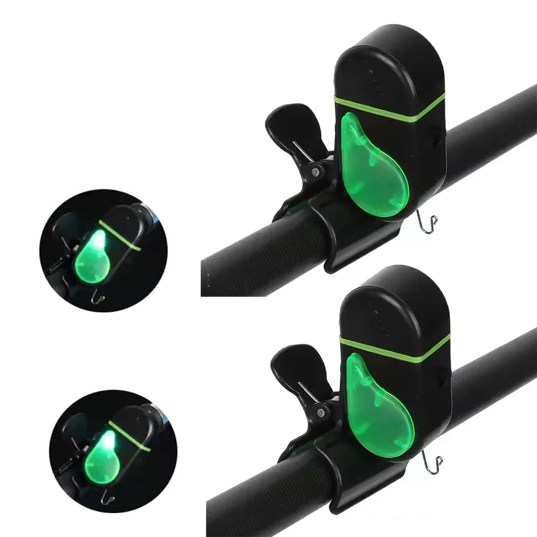 1/2PCS Fishing Bite Alarm with LED Light, Clip On Fish Rod Electronic Fish Bite Alarm Sound Bite Alert Bell with LED Lights - Image 15