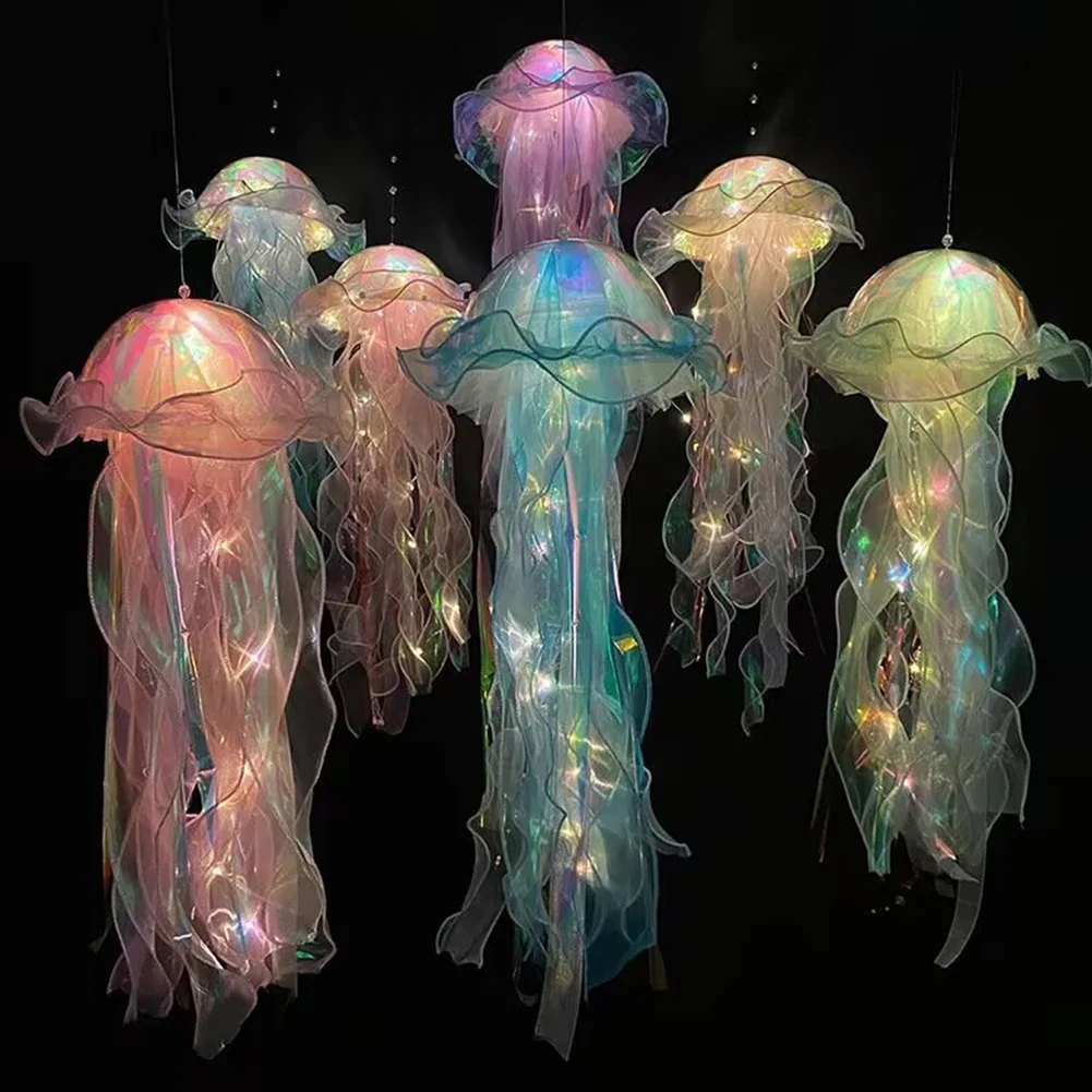 1-5PCS LED Jellyfish Lamp Portable Flower Light Girl Room Atmosphere Decoration Lamp Bedroom Night Lamp Home Decoration Decor - Image 13