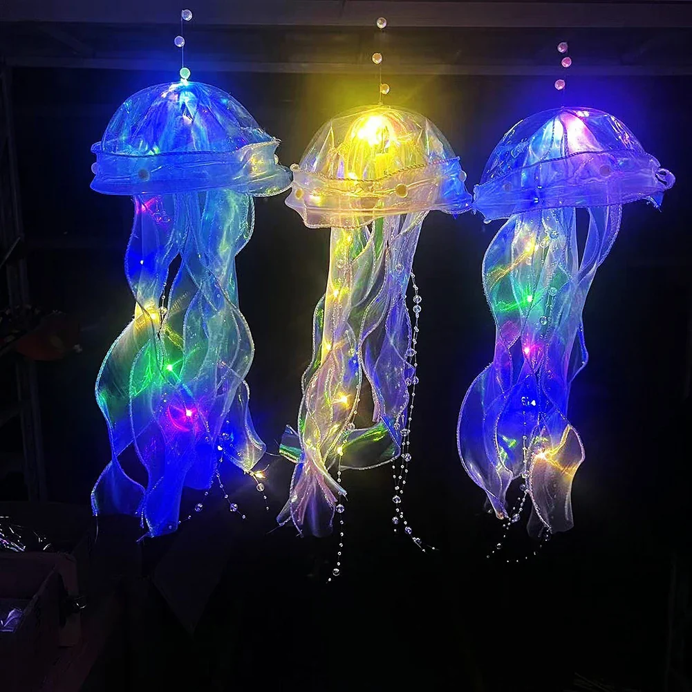 1-5PCS LED Jellyfish Lamp Portable Flower Light Girl Room Atmosphere Decoration Lamp Bedroom Night Lamp Home Decoration Decor - Image 15