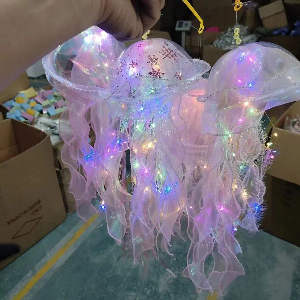 1-5PCS LED Jellyfish Lamp Portable Flower Light Girl Room Atmosphere Decoration Lamp Bedroom Night Lamp Home Decoration Decor - Image 19