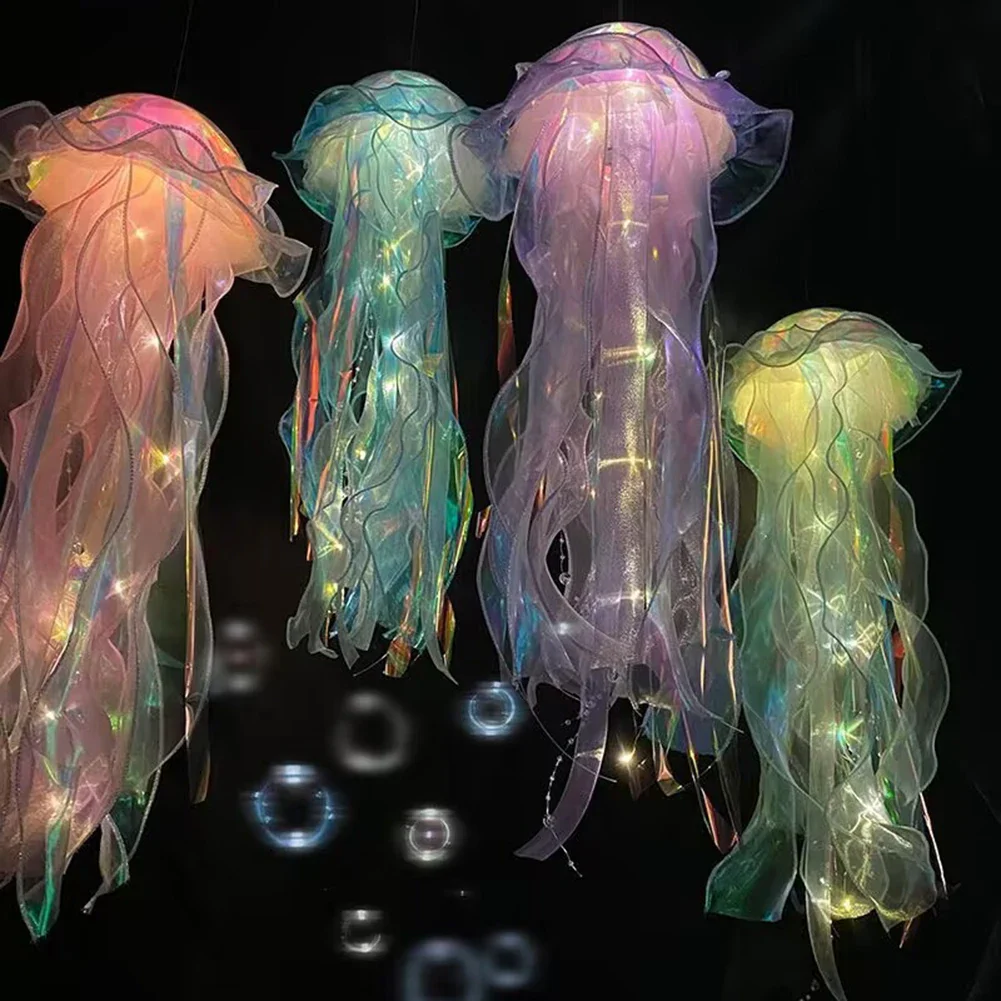1-5PCS LED Jellyfish Lamp Portable Flower Light Girl Room Atmosphere Decoration Lamp Bedroom Night Lamp Home Decoration Decor - Image 4