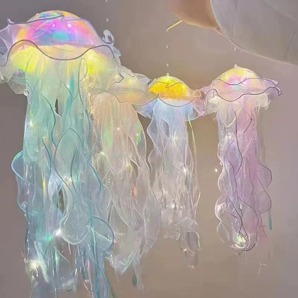 1-5PCS LED Jellyfish Lamp Portable Flower Light Girl Room Atmosphere Decoration Lamp Bedroom Night Lamp Home Decoration Decor - Image 5
