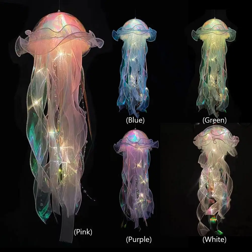 1-5PCS LED Jellyfish Lamp Portable Flower Light Girl Room Atmosphere Decoration Lamp Bedroom Night Lamp Home Decoration Decor - Image 9