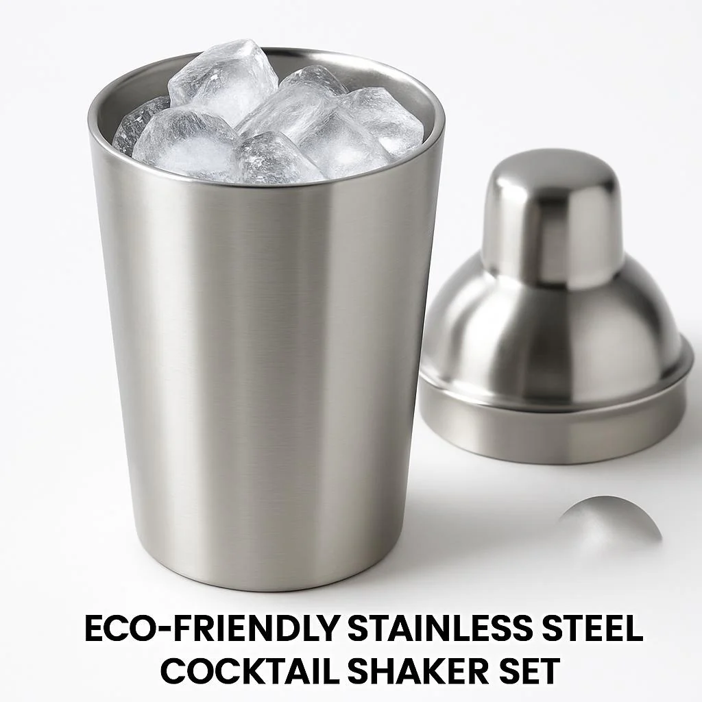 Eco-Friendly Stainless Steel Cocktail Shaker Set - Image 3