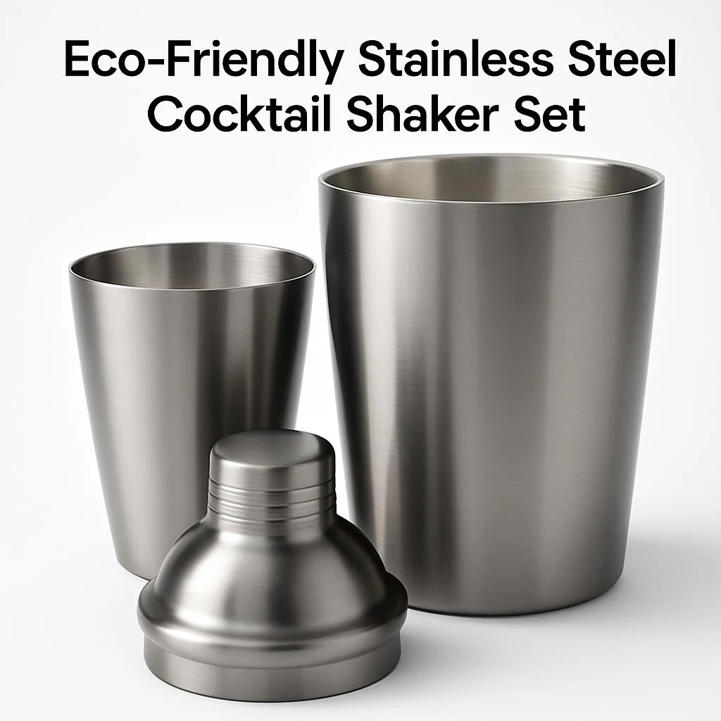Eco-Friendly Stainless Steel Cocktail Shaker Set - Image 6