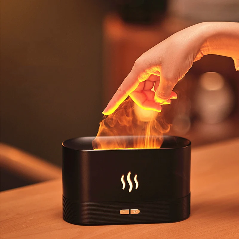 Compact Black Flame Aroma Diffuser - Ultrasonic Aromatherapy Device - Image 14