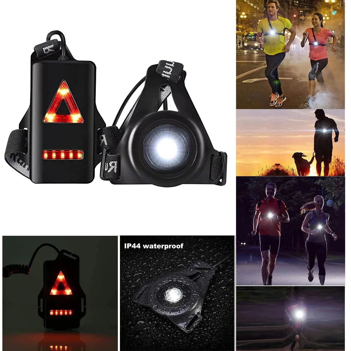 1pc Outdoor  Night Running USB ChargingLights LED Chest Lamp Back Warning Light for Camping Hiking Running Jogging Adventure - Image 10