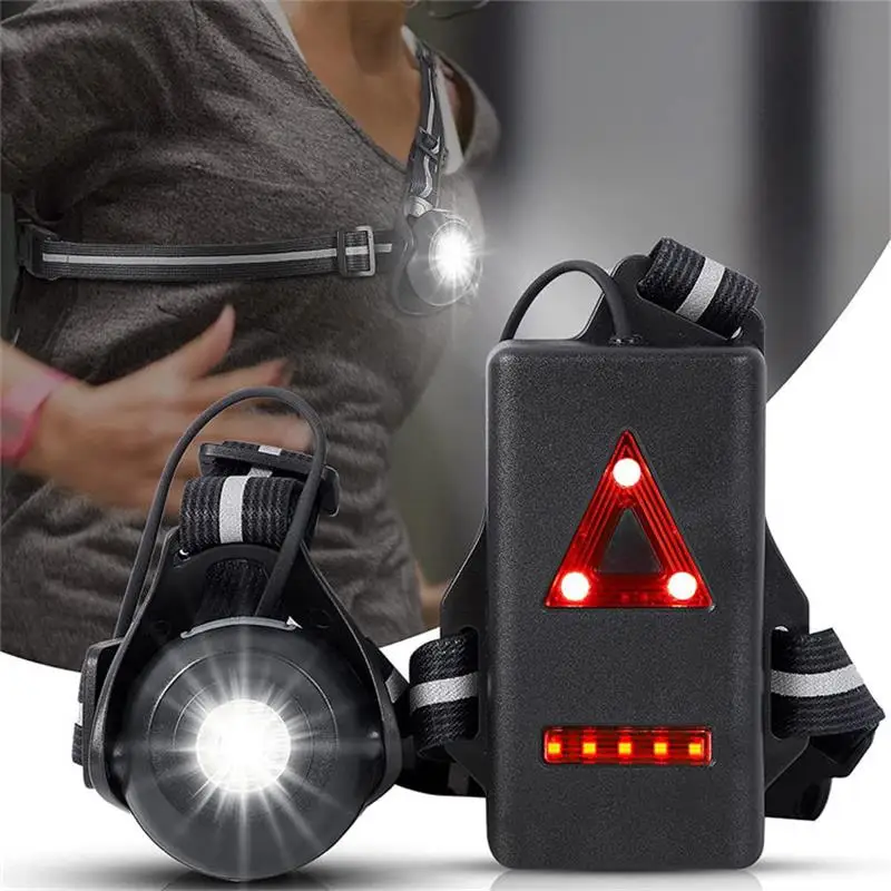 1pc Outdoor  Night Running USB ChargingLights LED Chest Lamp Back Warning Light for Camping Hiking Running Jogging Adventure - Image 2