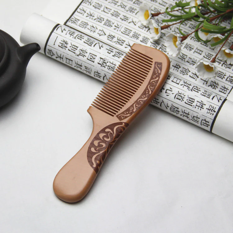 Eco-Friendly Wooden Comb Set with Decorative Engravings - Image 10