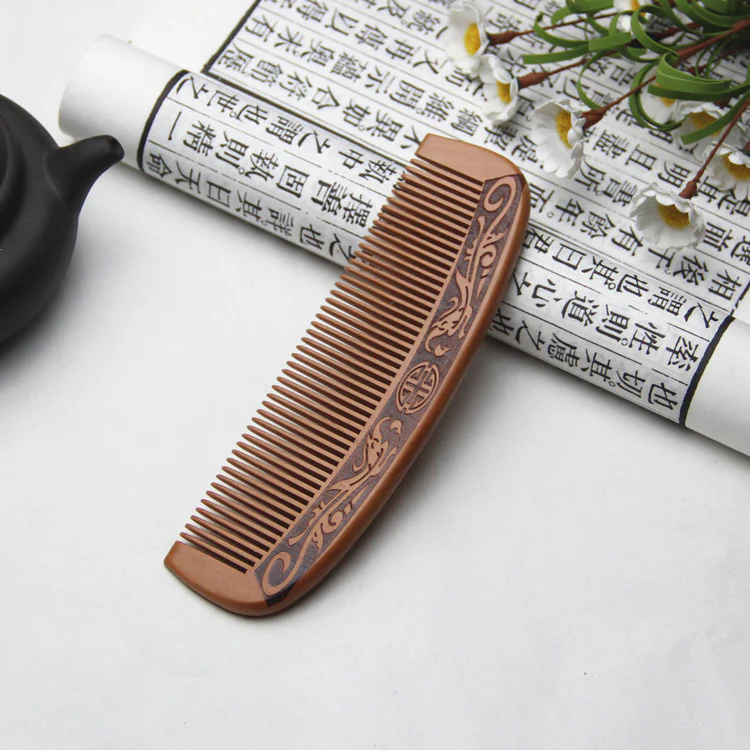 Eco-Friendly Wooden Comb Set with Decorative Engravings - Image 11