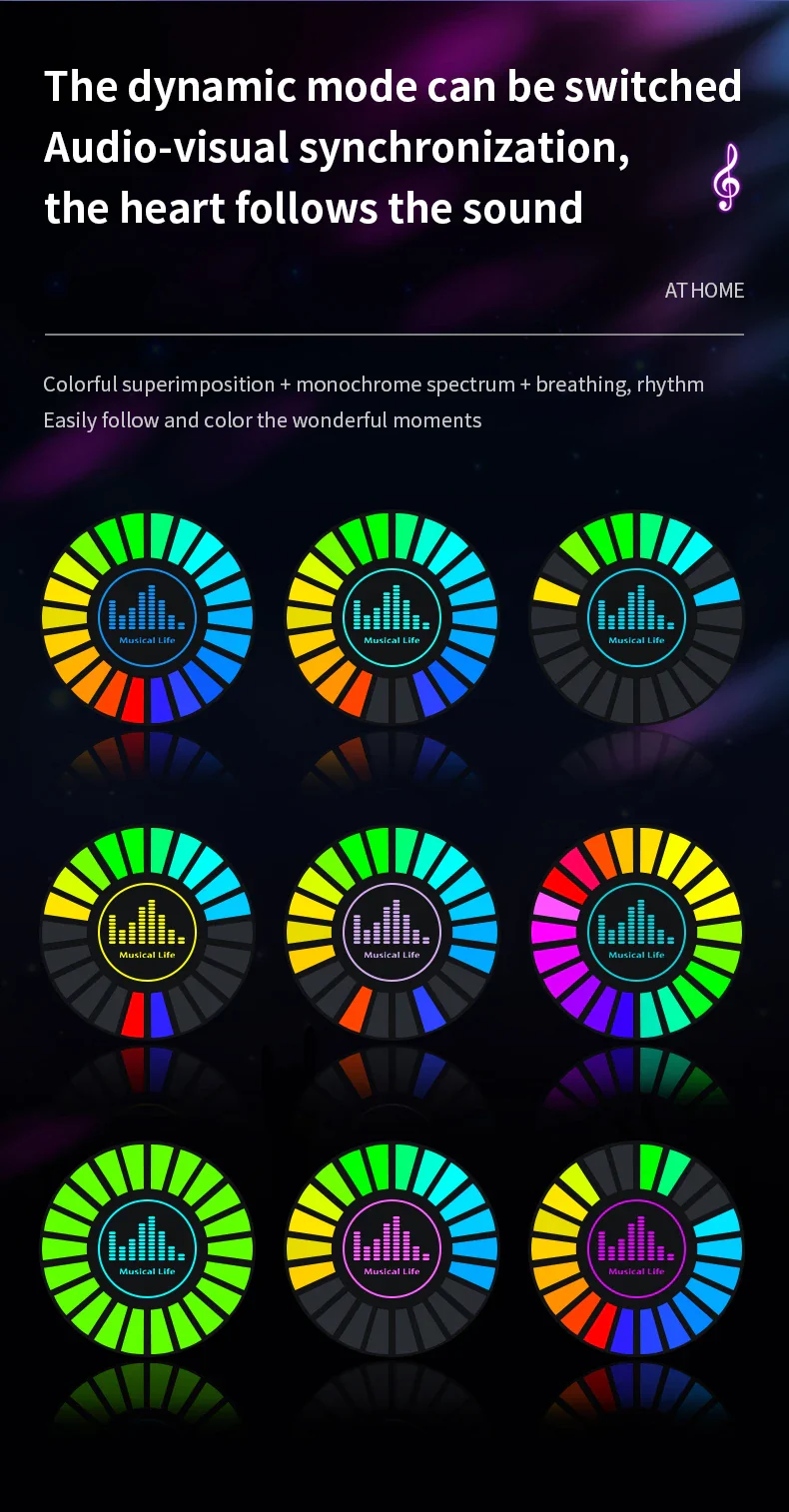 1x Car Music Rhythm Lamp with Fragrance Air Outlet Aromatherapy Air freshener perfume Voice App Control Rhythm Diffuser  RGB - Image 16