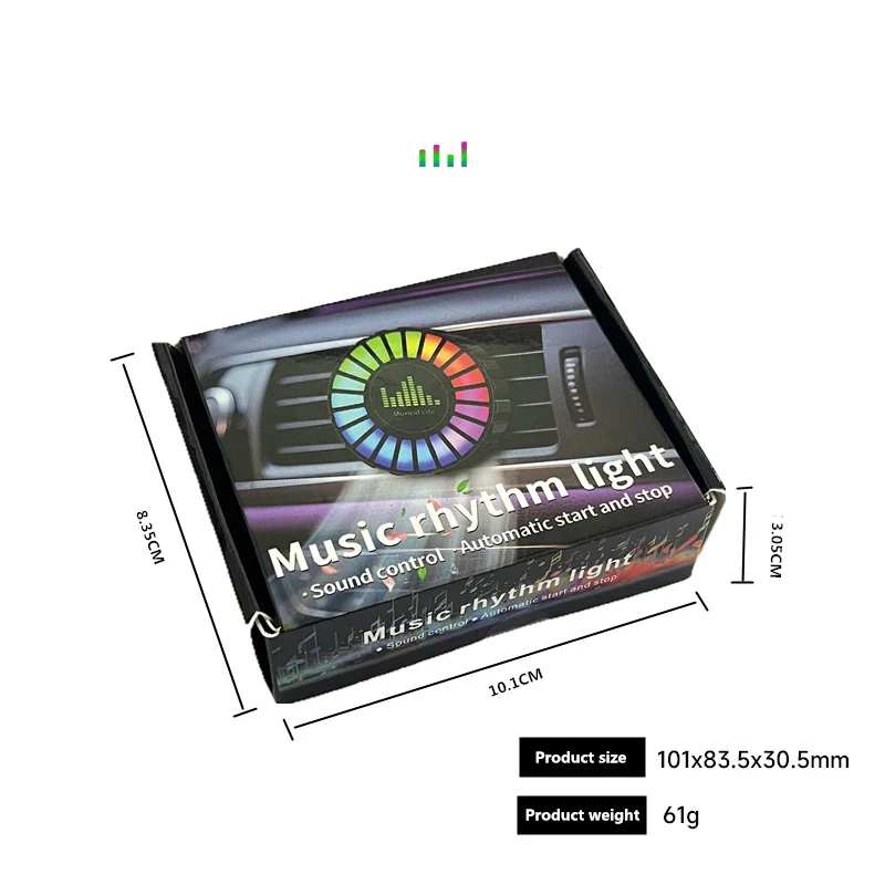 1x Car Music Rhythm Lamp with Fragrance Air Outlet Aromatherapy Air freshener perfume Voice App Control Rhythm Diffuser  RGB - Image 24