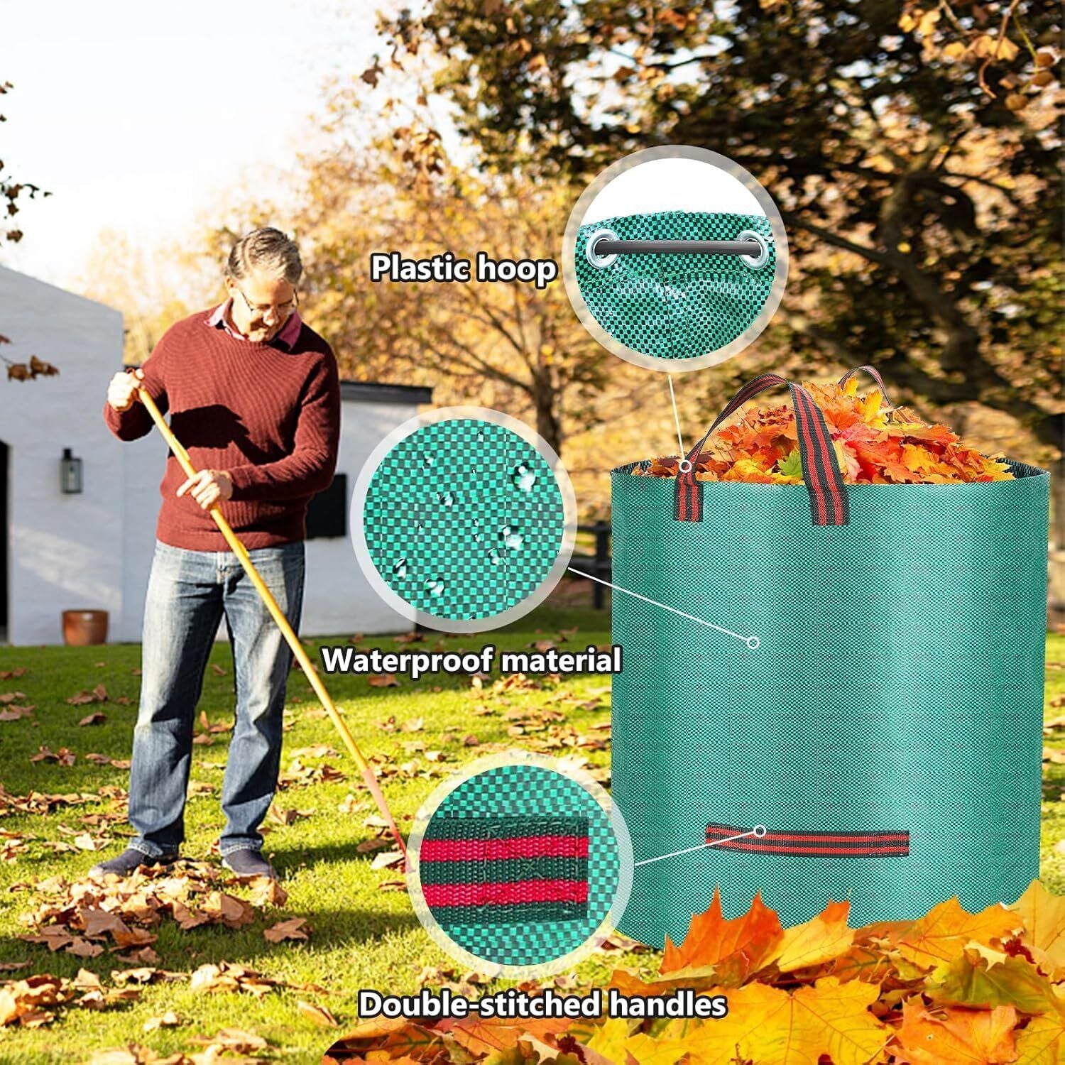 Eco-Friendly Heavy Duty Garden Waste Bags with Handles - Image 10