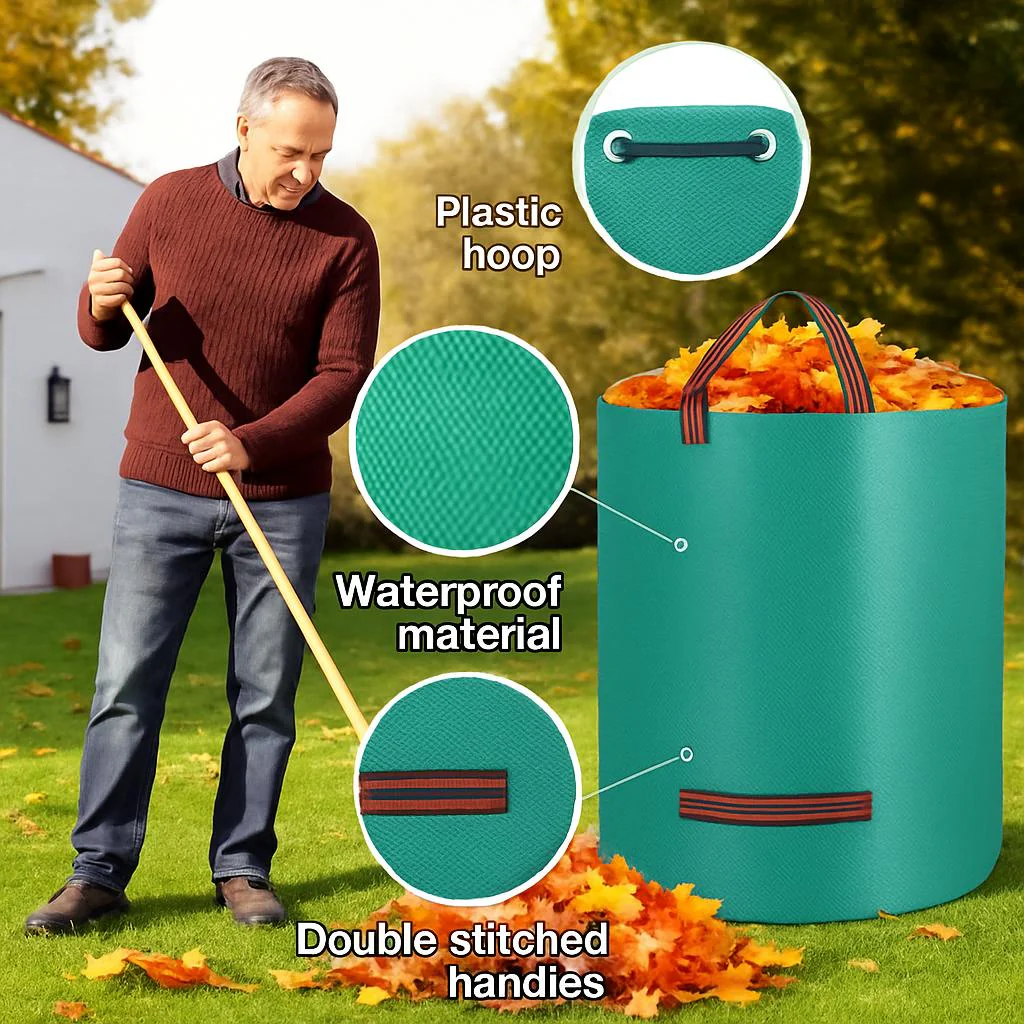 Eco-Friendly Heavy Duty Garden Waste Bags with Handles - Image 2