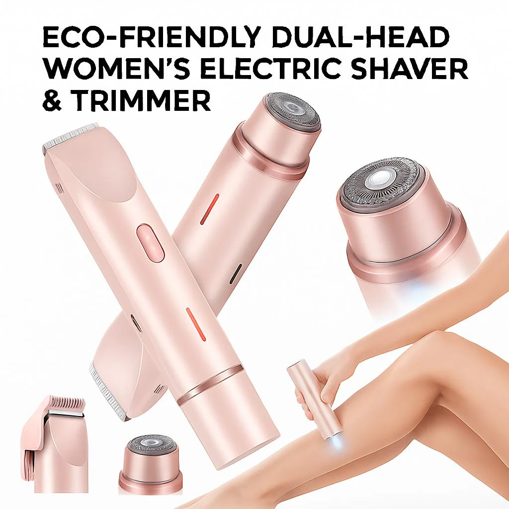 Eco-Friendly Dual-Head Women's Electric Shaver & Trimmer - Image 3