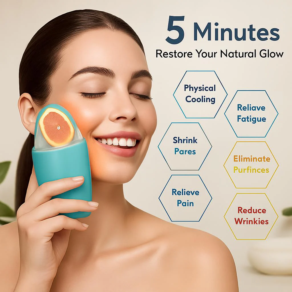 2 in 1 Ice Roller for Face And Eyes - Skin Firming & Cooling Facial Massage Tool - Image 3