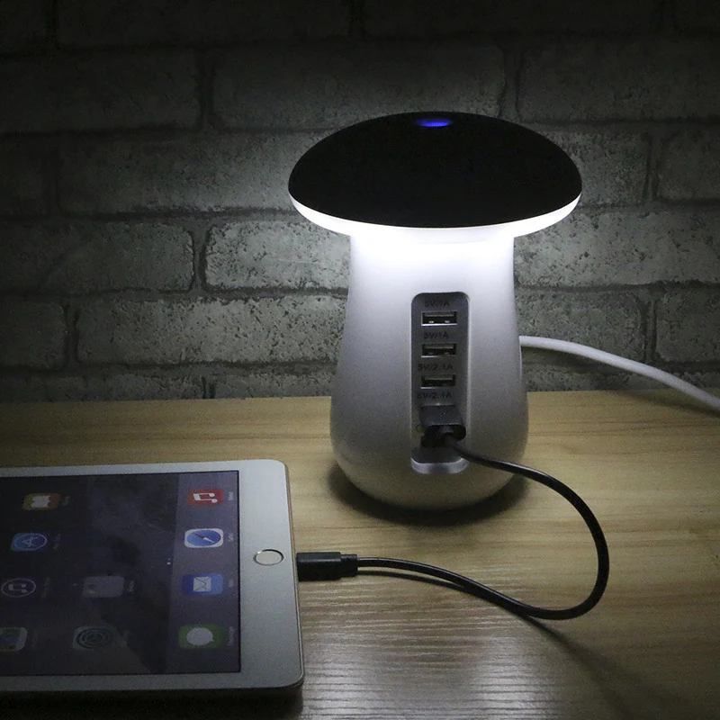 Mushroom LED Lamp with Charging Station - Energy Efficient Desk Light - Image 14