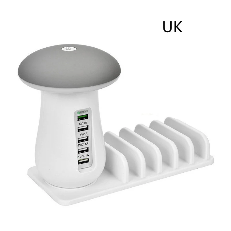 Mushroom LED Lamp with Charging Station - Energy Efficient Desk Light - Image 16