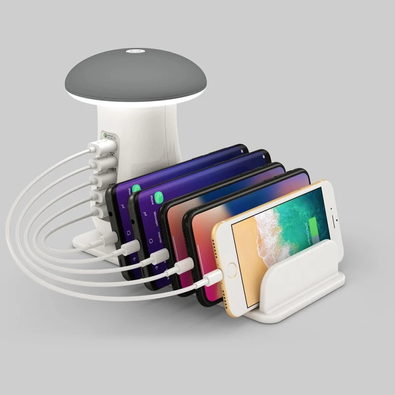 Mushroom LED Lamp with Charging Station - Energy Efficient Desk Light - Image 22