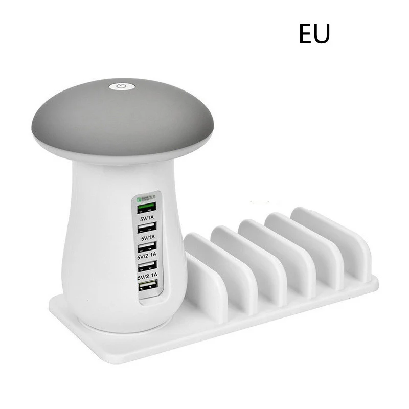 Mushroom LED Lamp with Charging Station - Energy Efficient Desk Light - Image 25