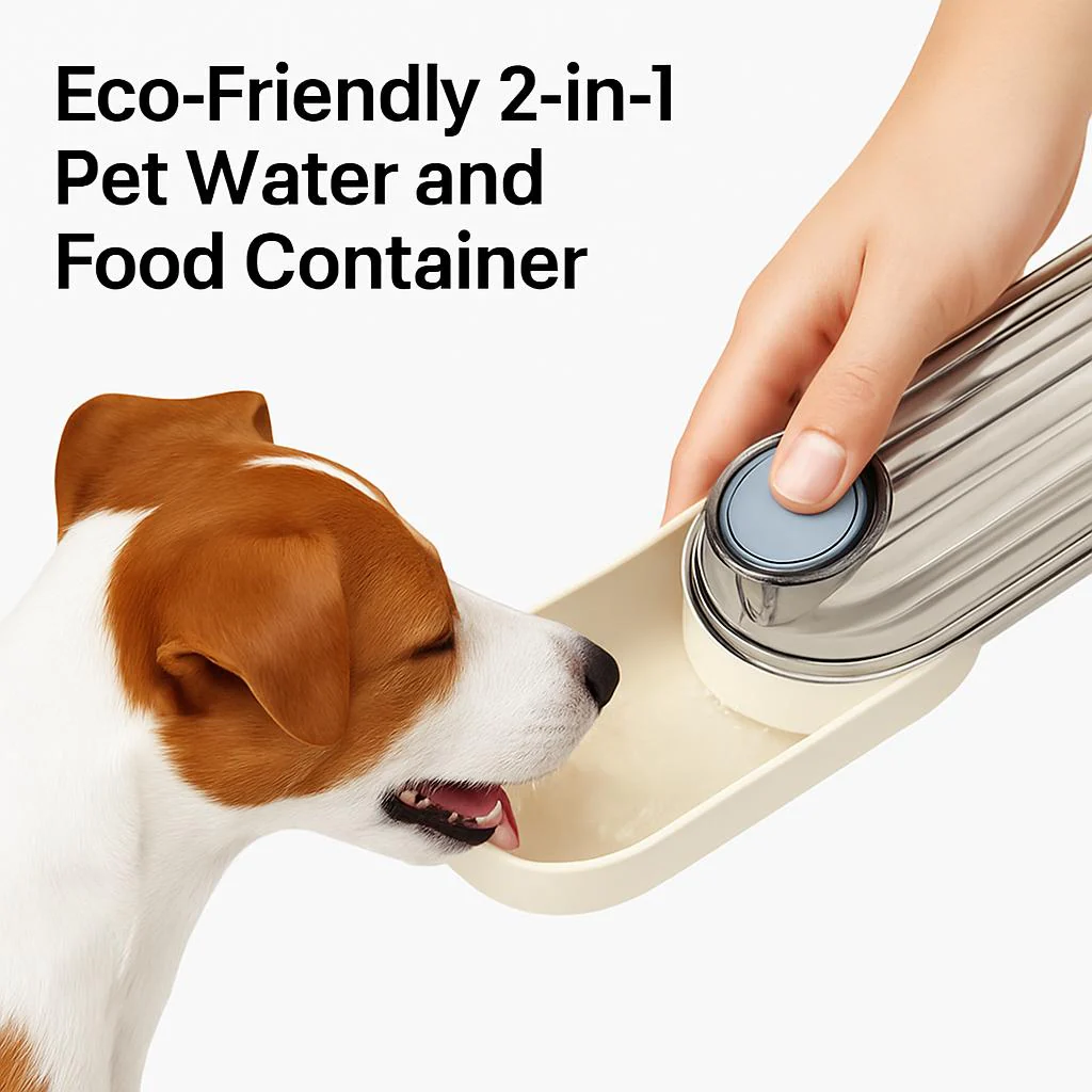 Eco-Friendly 2-in-1 Pet Water and Food Container - Image 3