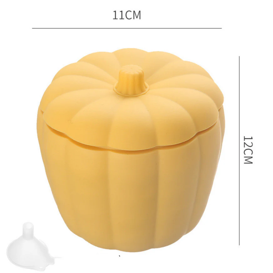 Eco-Friendly Pumpkin-Shaped Yellow Silicone Ice Bucket - Image 12