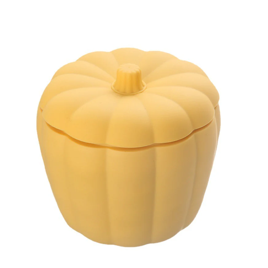 Eco-Friendly Pumpkin-Shaped Yellow Silicone Ice Bucket - Image 15