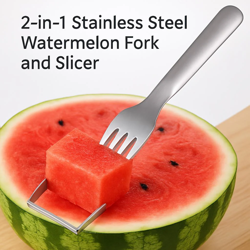 2-in-1 Stainless Steel Watermelon Fork and Slicer - Eco-Friendly Kitchen Tool - Image 11