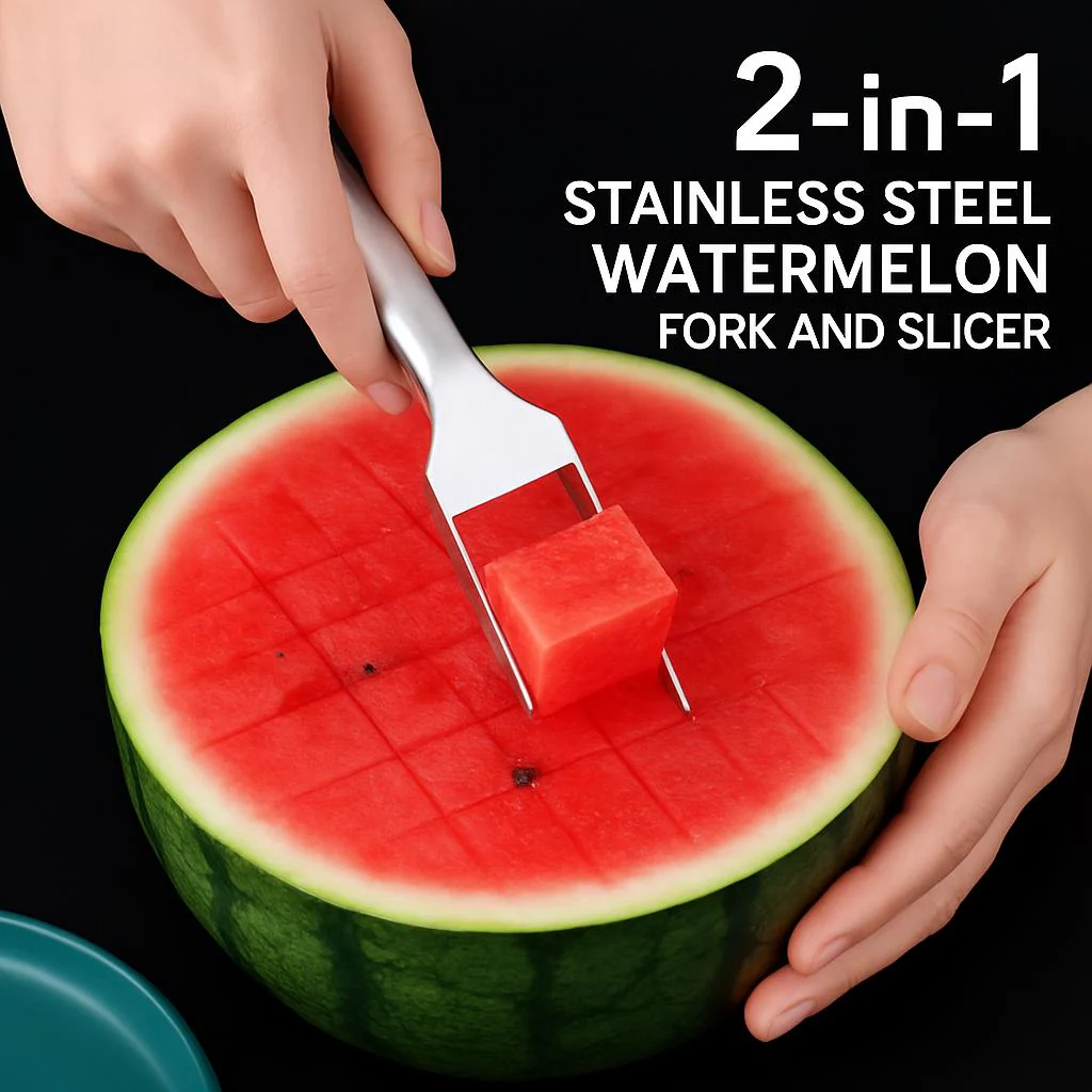 2-in-1 Stainless Steel Watermelon Fork and Slicer - Eco-Friendly Kitchen Tool - Image 5