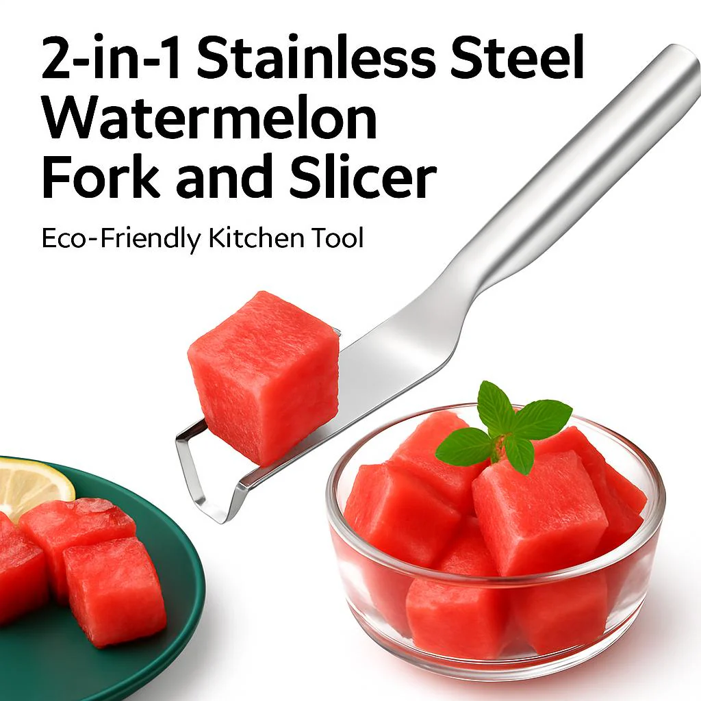 2-in-1 Stainless Steel Watermelon Fork and Slicer - Eco-Friendly Kitchen Tool - Image 8