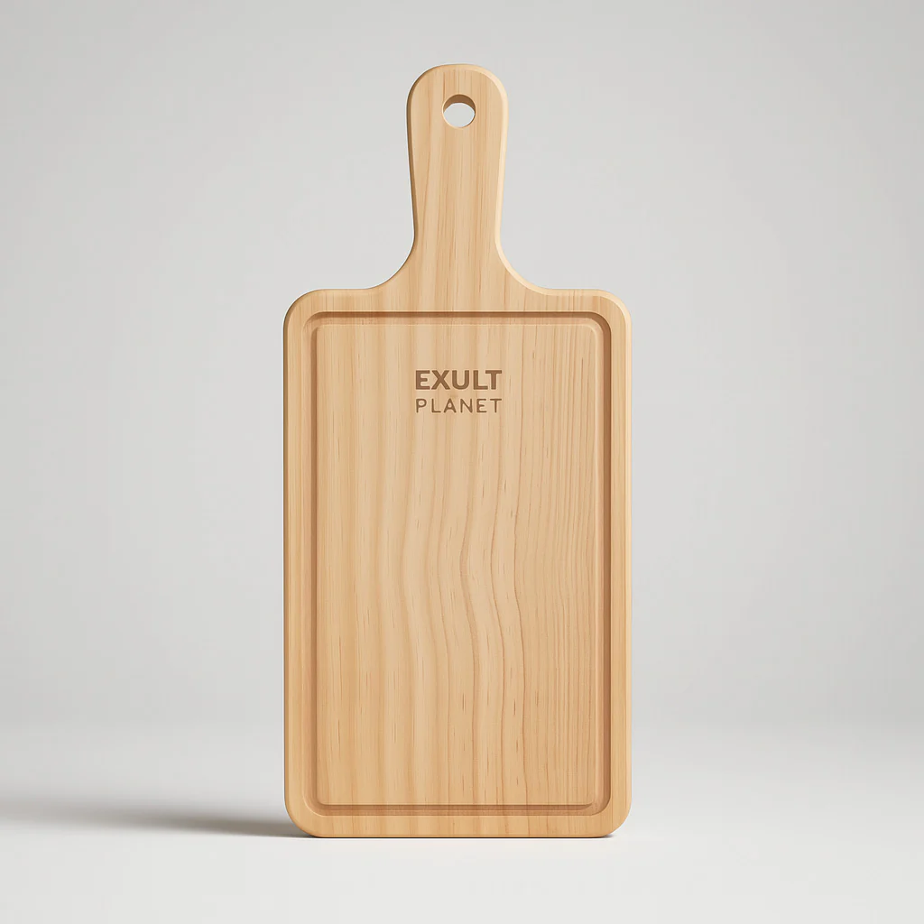 Eco-Friendly Wooden Chopping Block with Handle