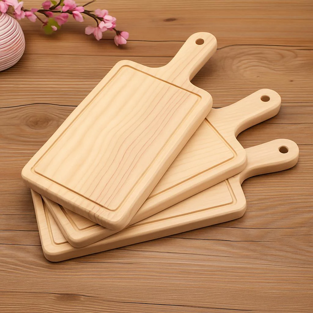 Eco-Friendly Wooden Chopping Block with Handle - Image 4