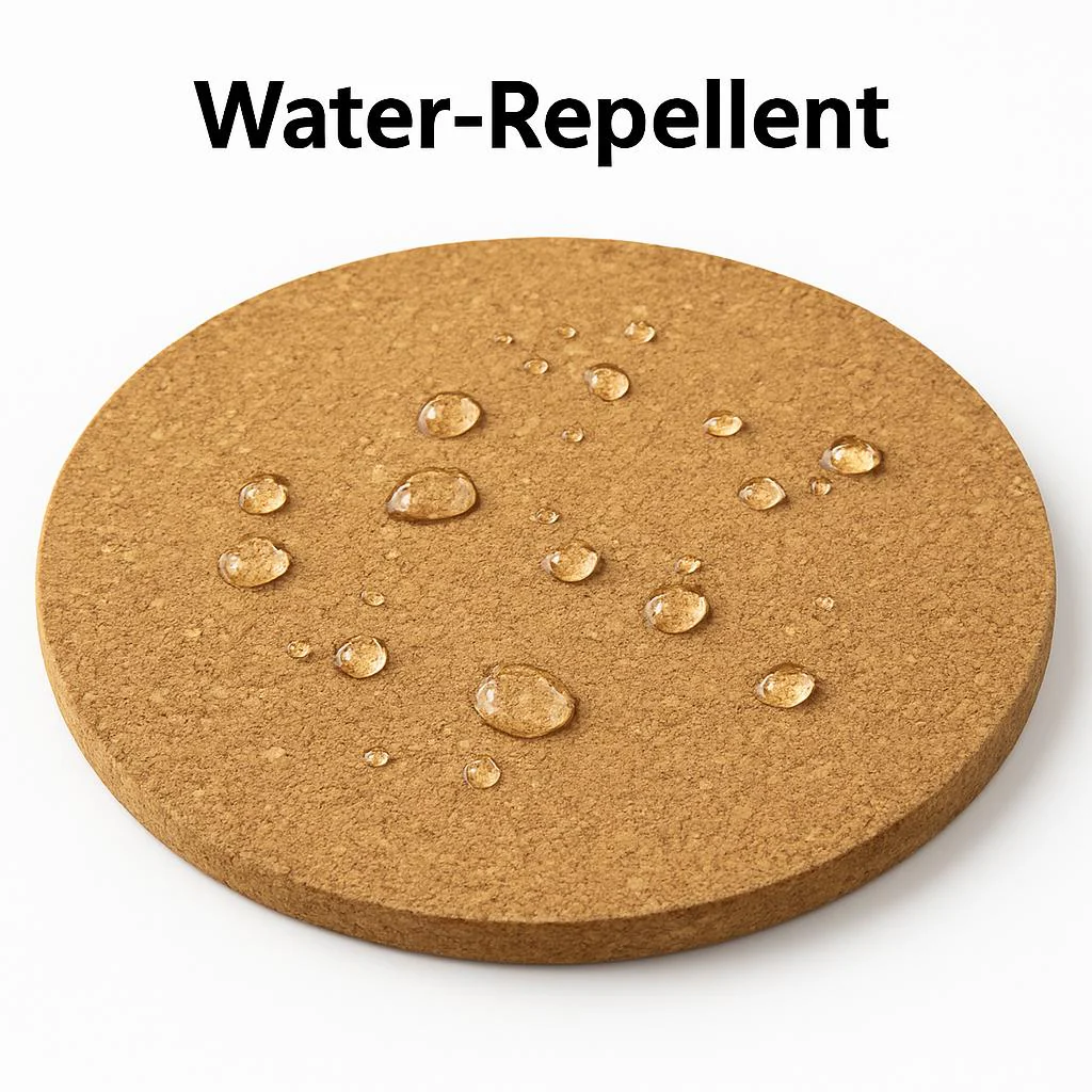Eco-Friendly Natural Cork Round Coasters - Bulk Pack of 24 - Image 5