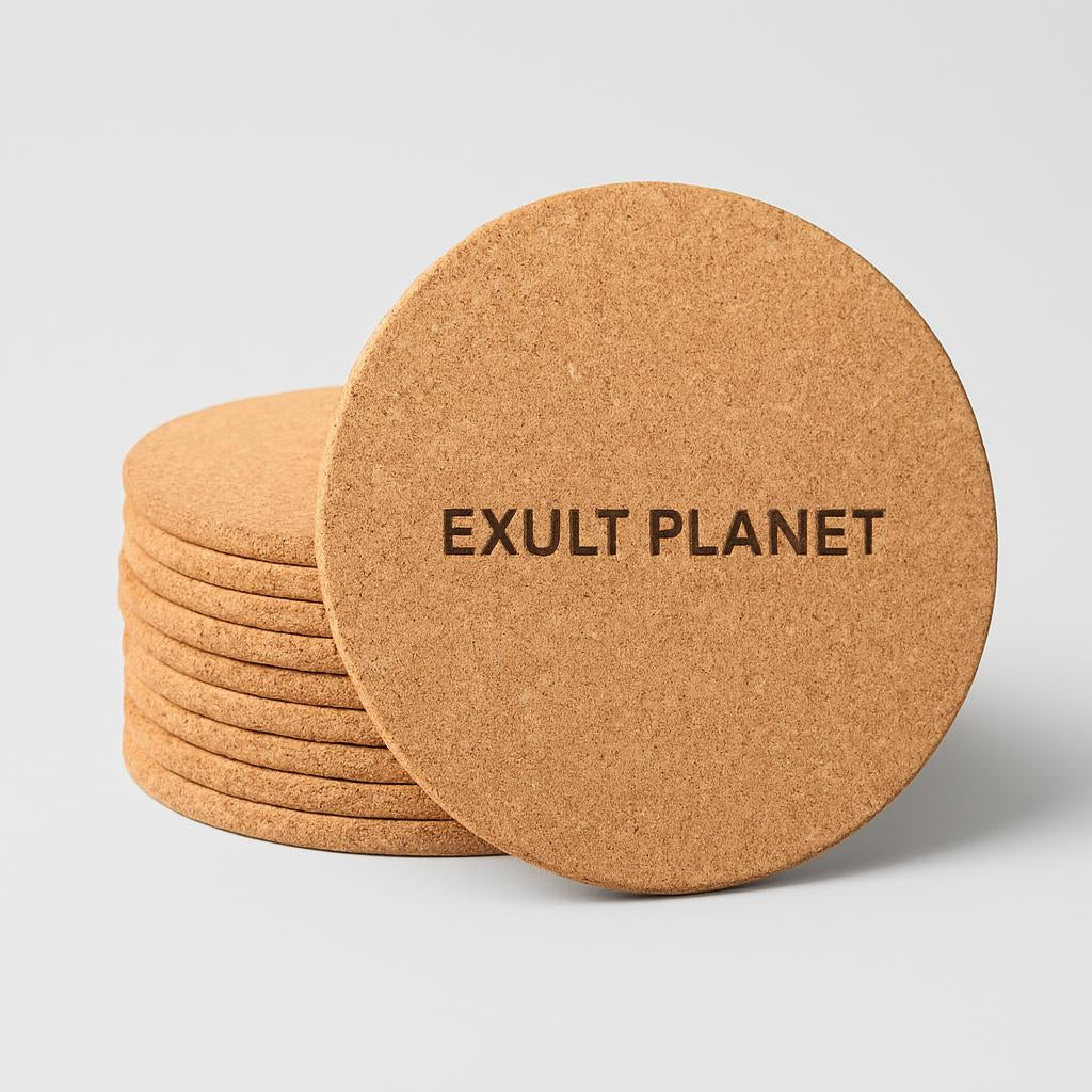 Eco-Friendly Natural Cork Round Coasters - Bulk Pack of 24 - Image 8