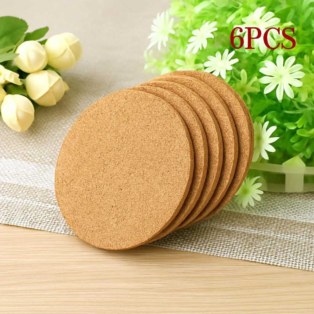 Eco-Friendly Natural Cork Round Coasters - Bulk Pack of 24 - Image 9
