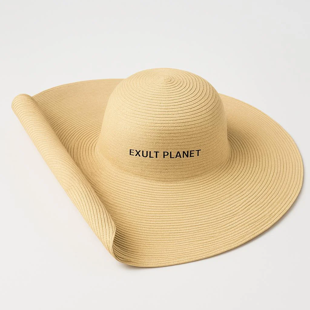 25 cm Wide Brim UV Protection Beach Hat - Image 14