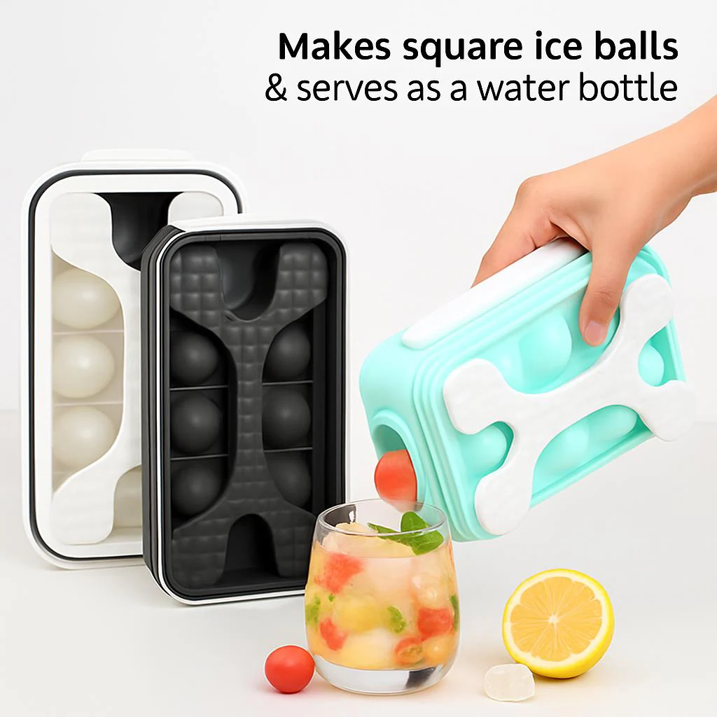 Eco-Friendly 2-in-1 Silicone Ice Ball Maker & Water Bottle - Image 3
