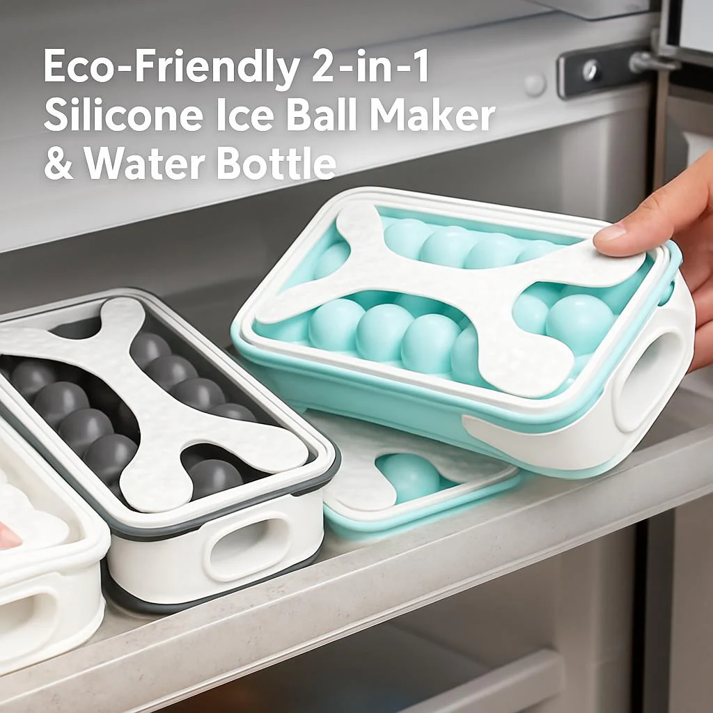 Eco-Friendly 2-in-1 Silicone Ice Ball Maker & Water Bottle - Image 9