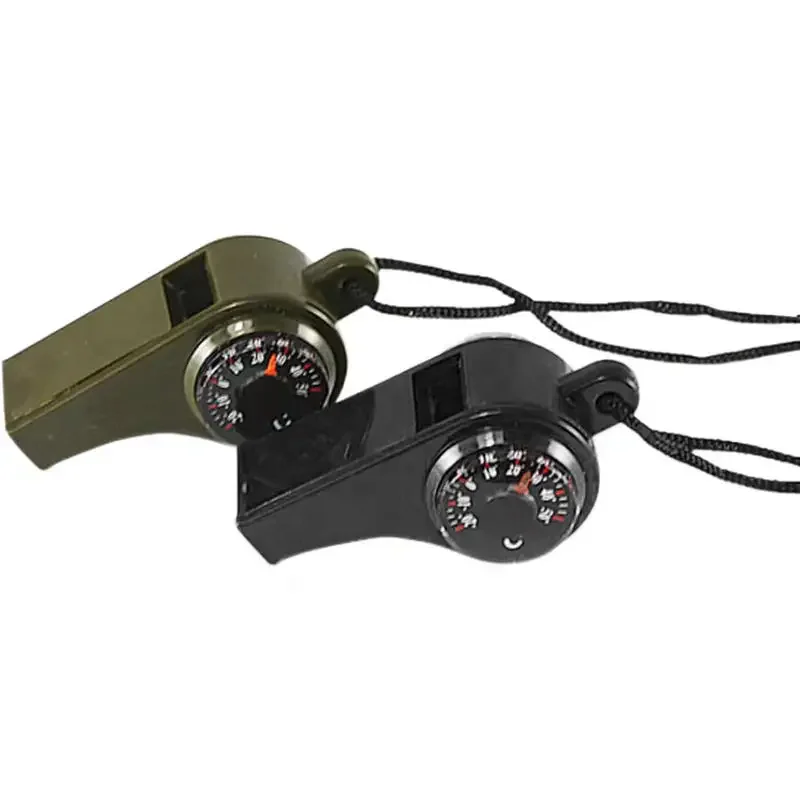 3-in-1 emergency survival whistle, compass, thermometer, referee cheerleading whistle, sports supplies - Image 10