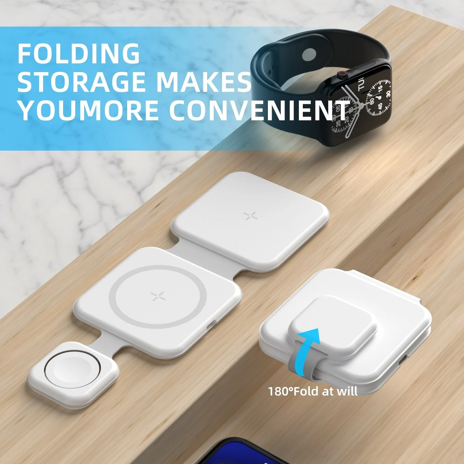 Foldable 3-in-1 Wireless Charging Station for Multiple Devices - Image 14