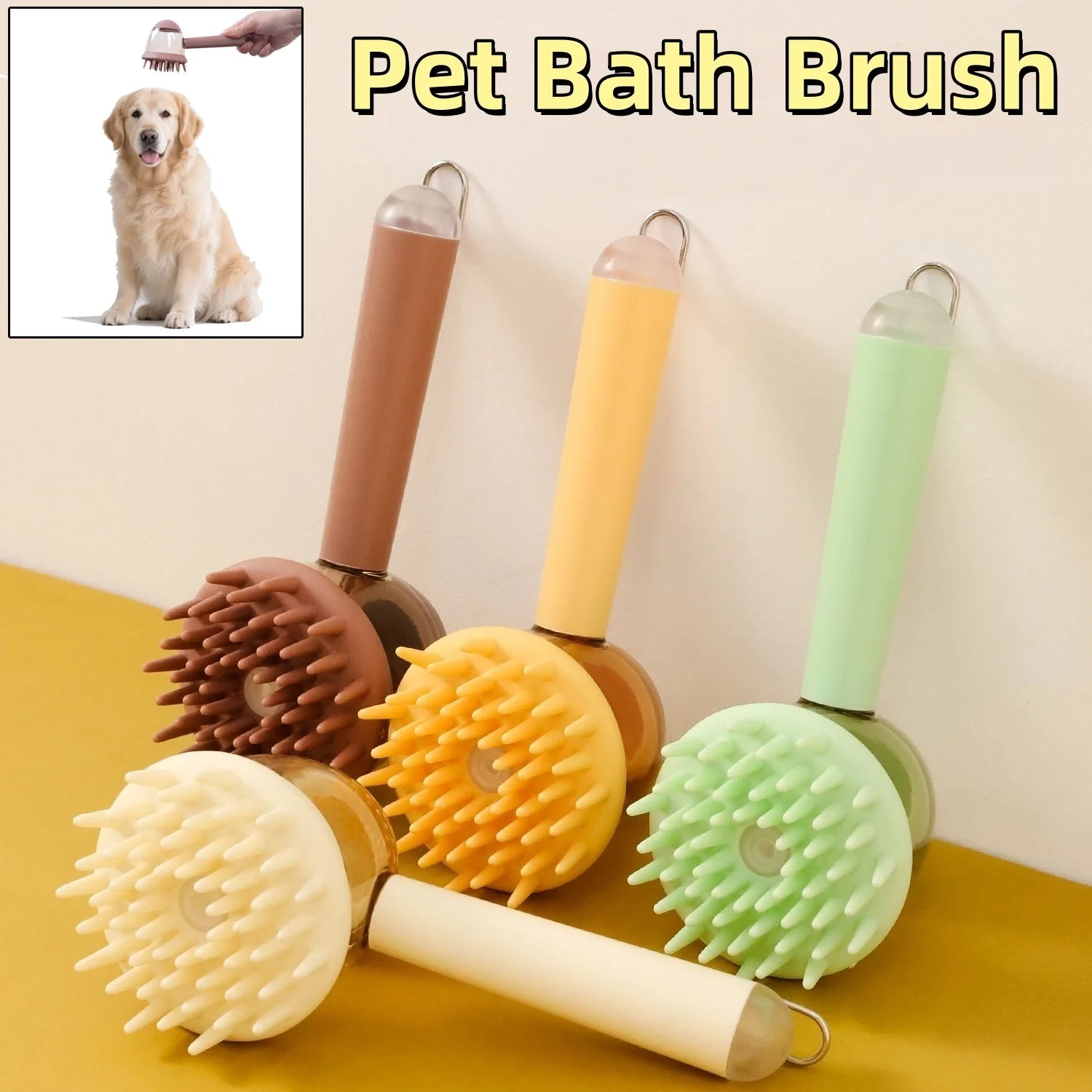 Eco-Friendly 3-in-1 Pet Bath Brush for Dogs & Cats - Image 13