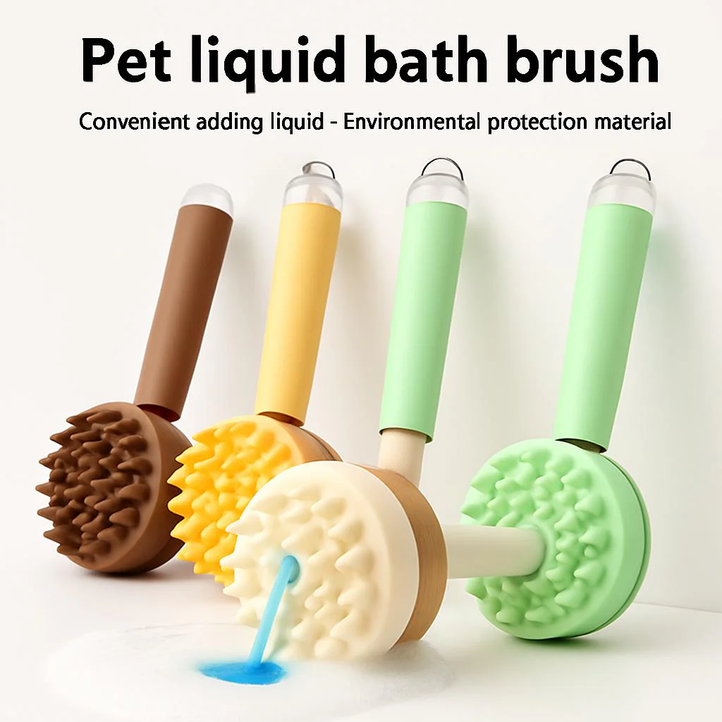 Eco-Friendly 3-in-1 Pet Bath Brush for Dogs & Cats - Image 3
