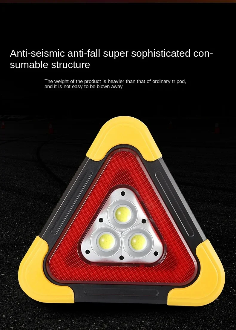3 in 1 Solar Emergency Triangular Warning Light Safety Emergency Breakdown Alarm Lamp Portable Solar Light For Camping Workin - Image 10