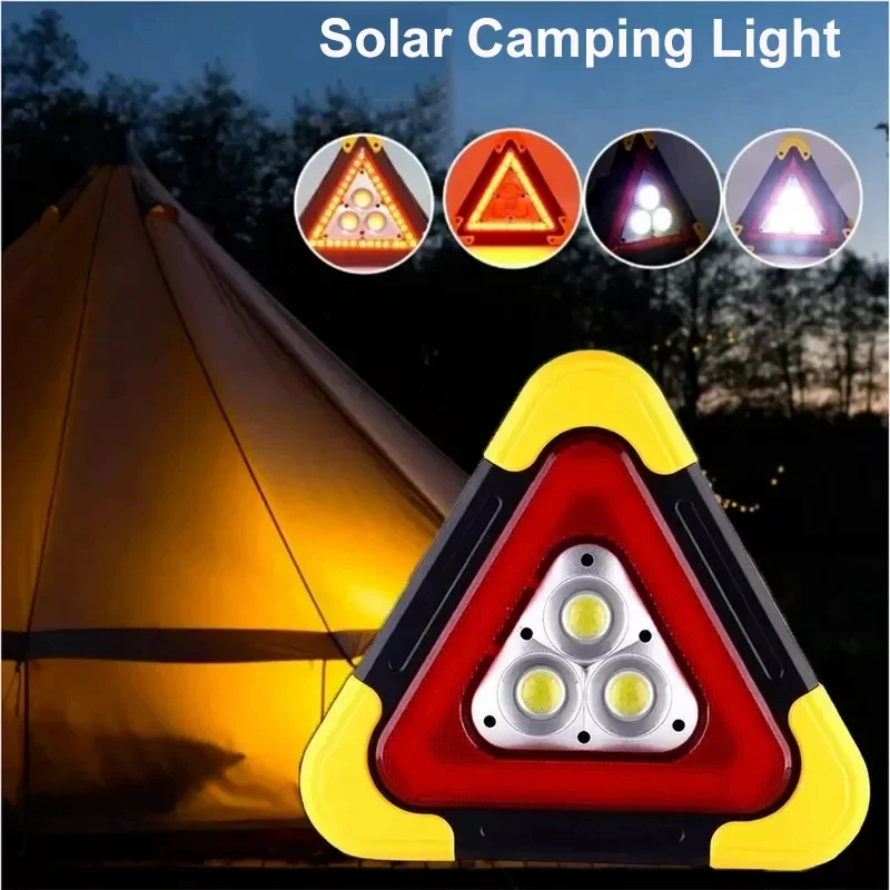 3 in 1 Solar Emergency Triangular Warning Light Safety Emergency Breakdown Alarm Lamp Portable Solar Light For Camping Workin - Image 22