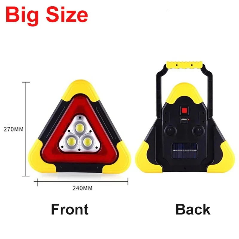 3 in 1 Solar Emergency Triangular Warning Light Safety Emergency Breakdown Alarm Lamp Portable Solar Light For Camping Workin - Image 25