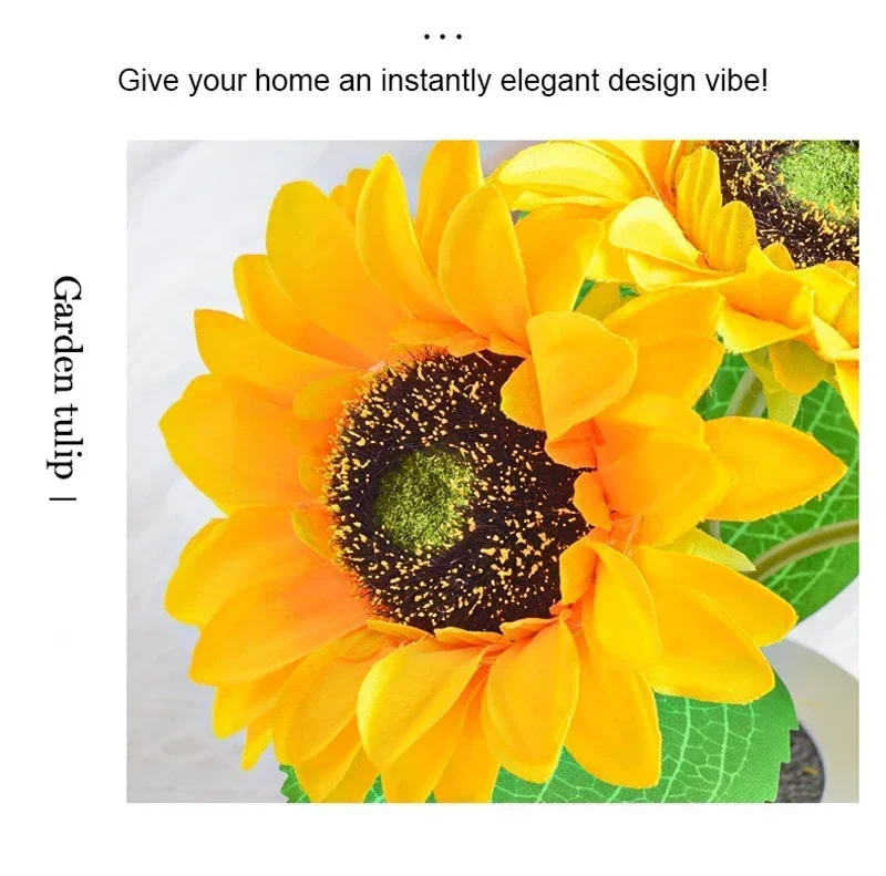 3 LED Night Light Rechargeable Sunflower Lights Interior Lighting Bedroom Bedside Desktop Decoration Table Lamp Night Lamps - Image 16