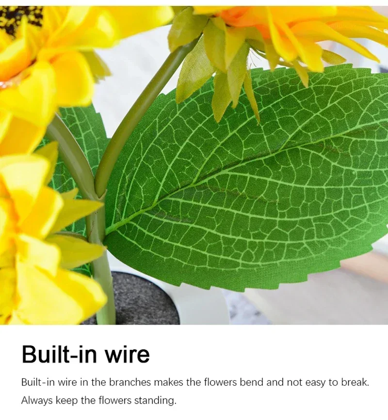3 LED Night Light Rechargeable Sunflower Lights Interior Lighting Bedroom Bedside Desktop Decoration Table Lamp Night Lamps - Image 21