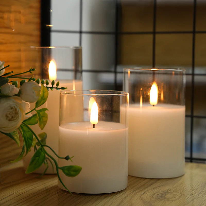 Rechargeable 3D Flame LED Candle (7.5 × 10 cm) – Realistic Glass Flame Effect - Image 5