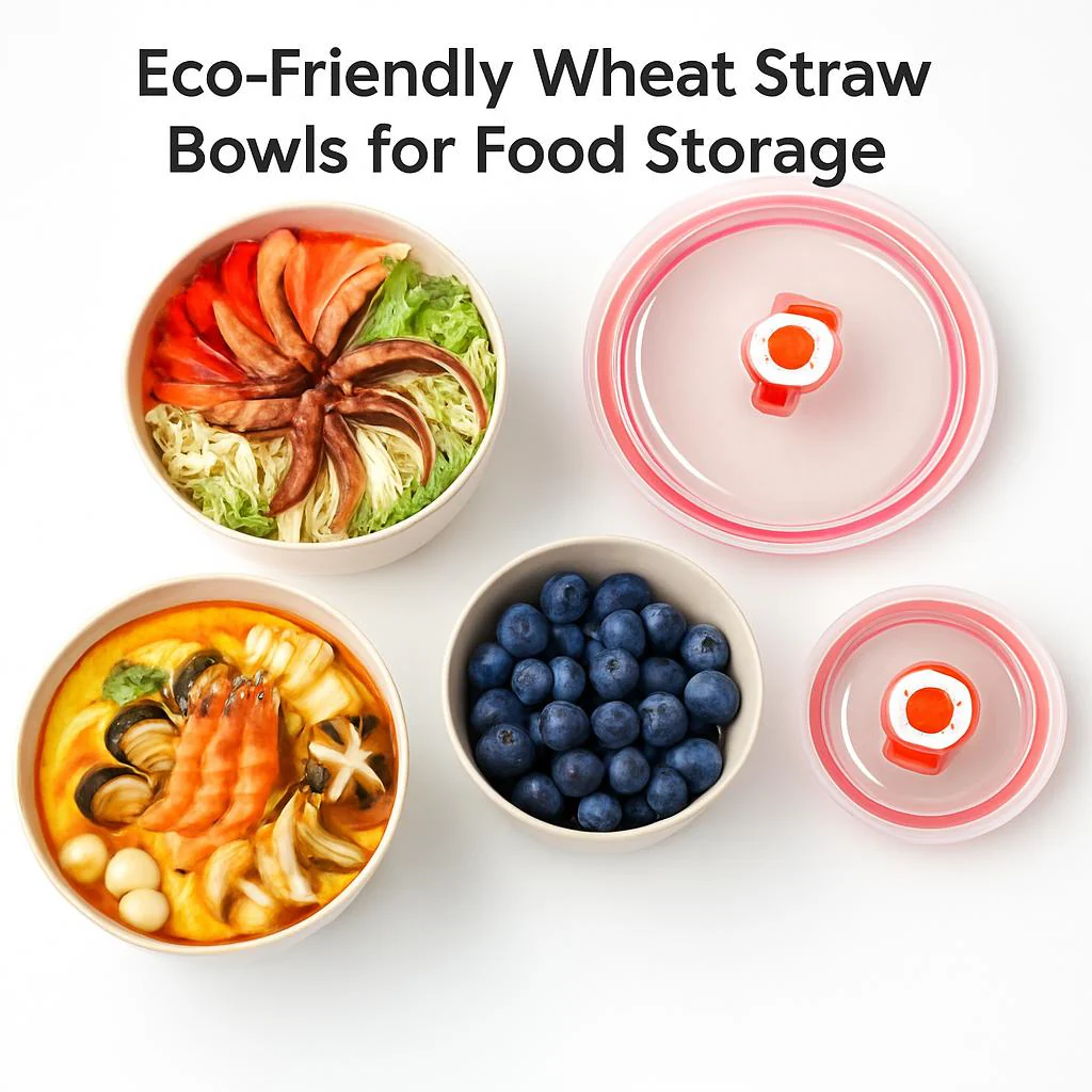 Eco-Friendly Wheat Straw Bowls for Food Storage - Image 4