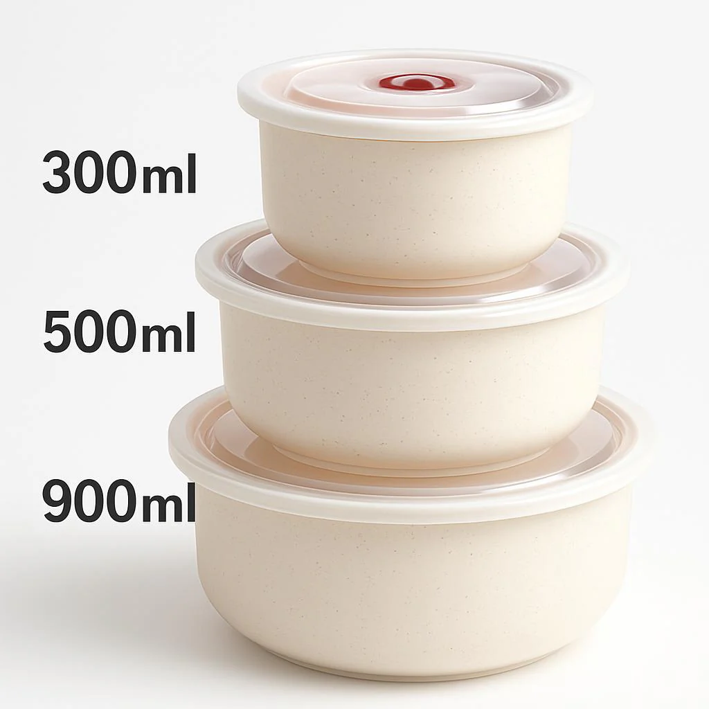 Eco-Friendly Wheat Straw Bowls for Food Storage - Image 5